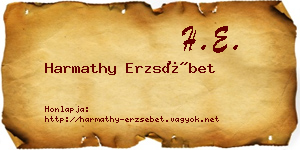 Harmathy Erzsébet névjegykártya